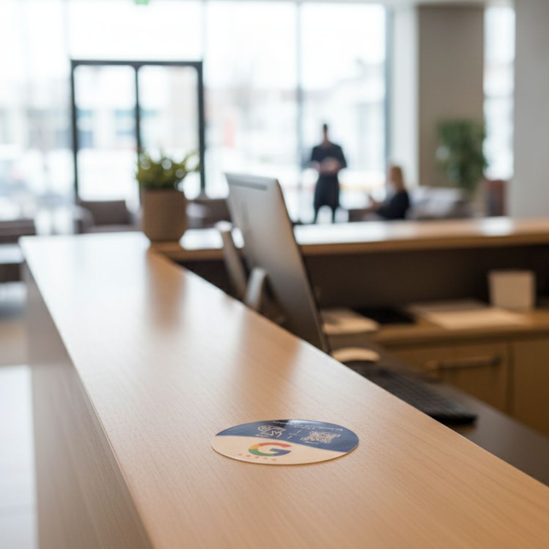 Google NFC fönsterdekaler 5-Pack