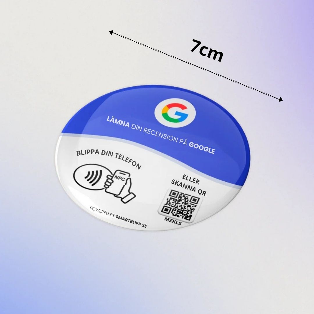 Google Recensioner Klistermärke 5-Pack