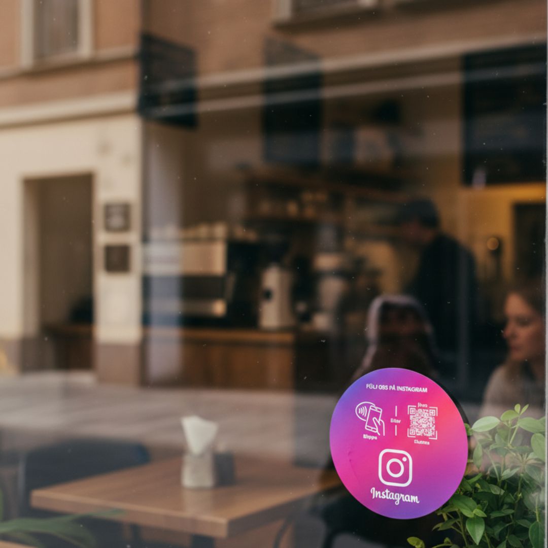Instagram NFC-fönsterdekal