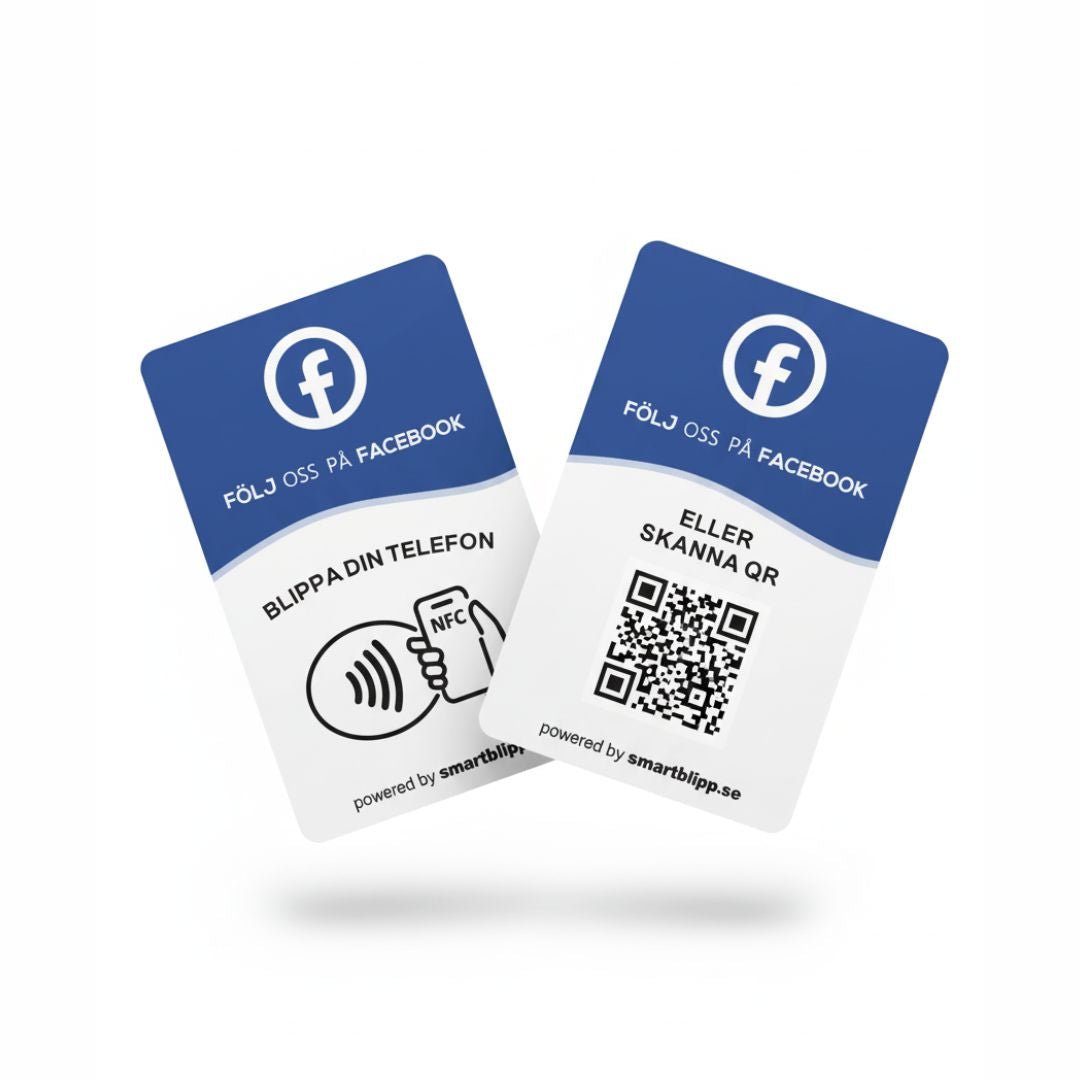 Facebook kort - NFC & QR kod - SmartBlipp