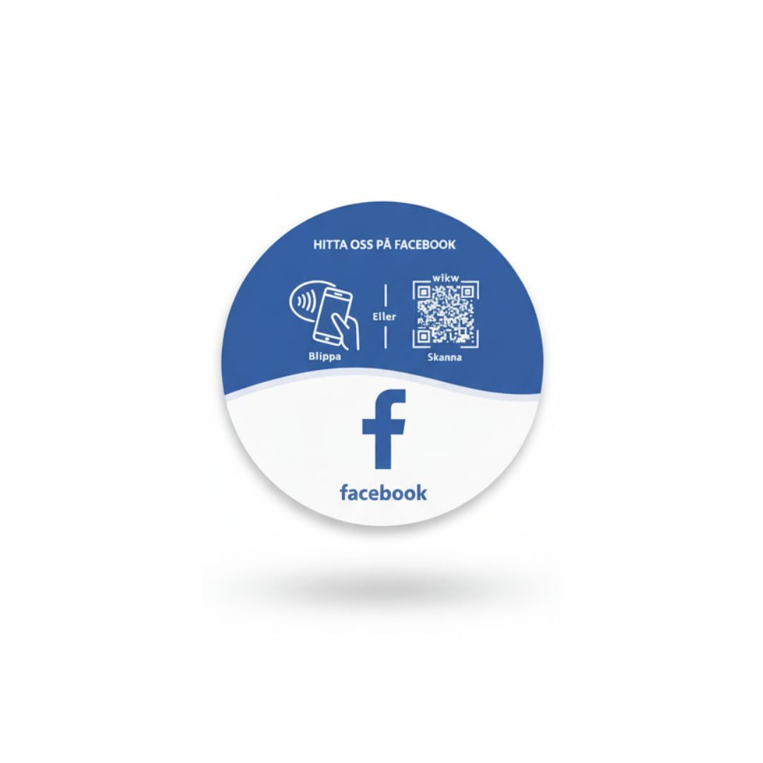 Facebook NFC fönsterdekal