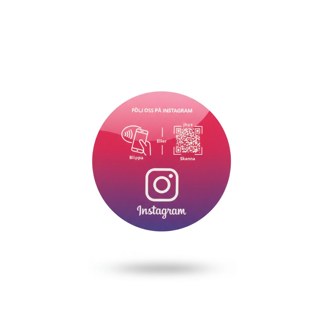 Instagram NFC-fönsterdekal