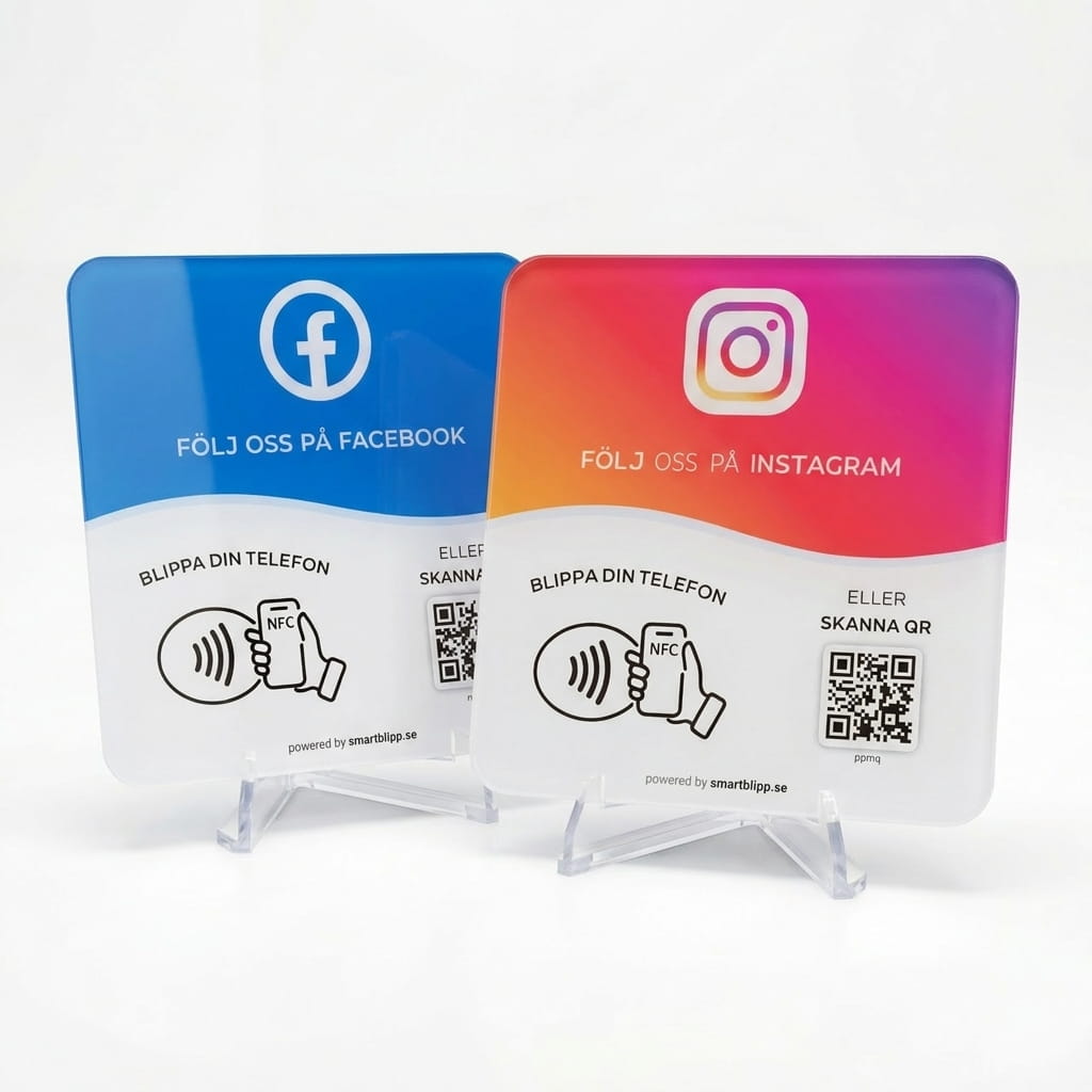 Paket Instagram + Facebook skyltar - SmartBlipp