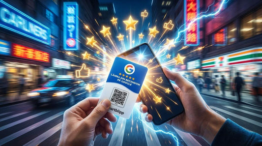 Dramatisk bild som symboliserar hur snabbt man kan få google recensioner med hjälp av Smartblipp-teknik.