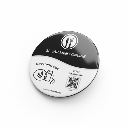 Meny klistermärke - NFC & QR-kod