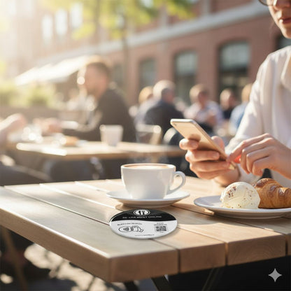 Meny klistermärke - NFC & QR-kod