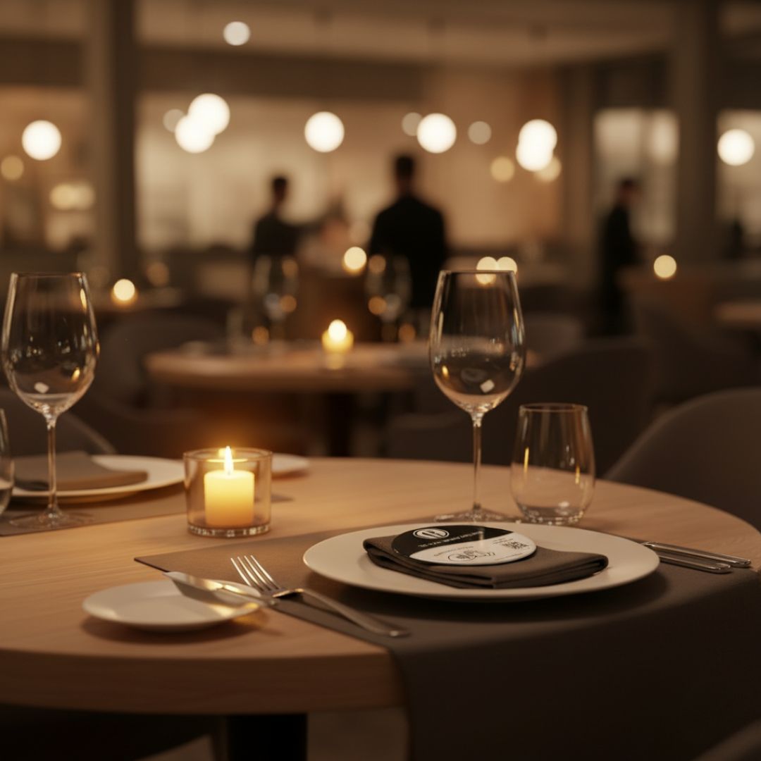 Meny klistermärke - NFC & QR-kod