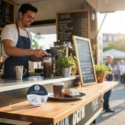 Meny klistermärke - NFC & QR-kod