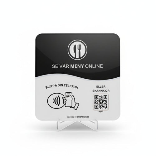 Meny skylt - NFC & QR-kod