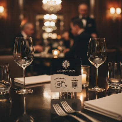 Meny skylt - NFC & QR-kod