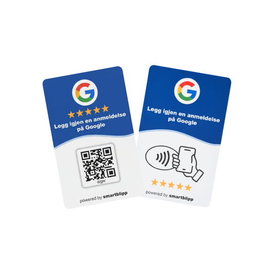 Google-anmeldelseskort, 5-pakning