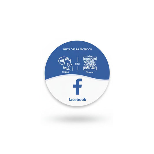 Facebook NFC fönsterdekal