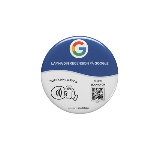 Google recensionsklistermärken 3 - pack – NFC & QR - kod - SmartBlipp