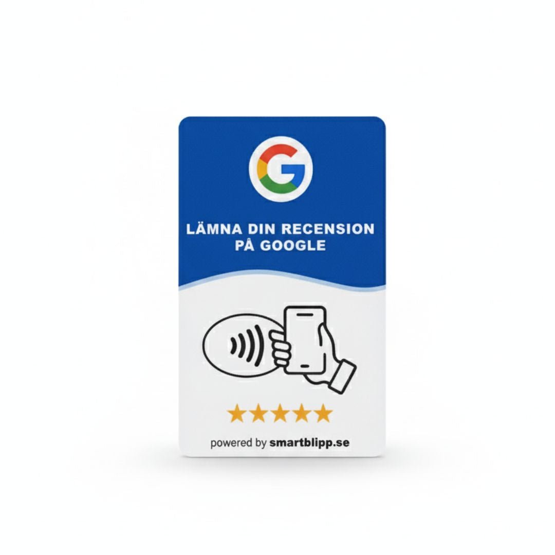 Google recensionskort 3 - pack – NFC & QR - kod - SmartBlipp