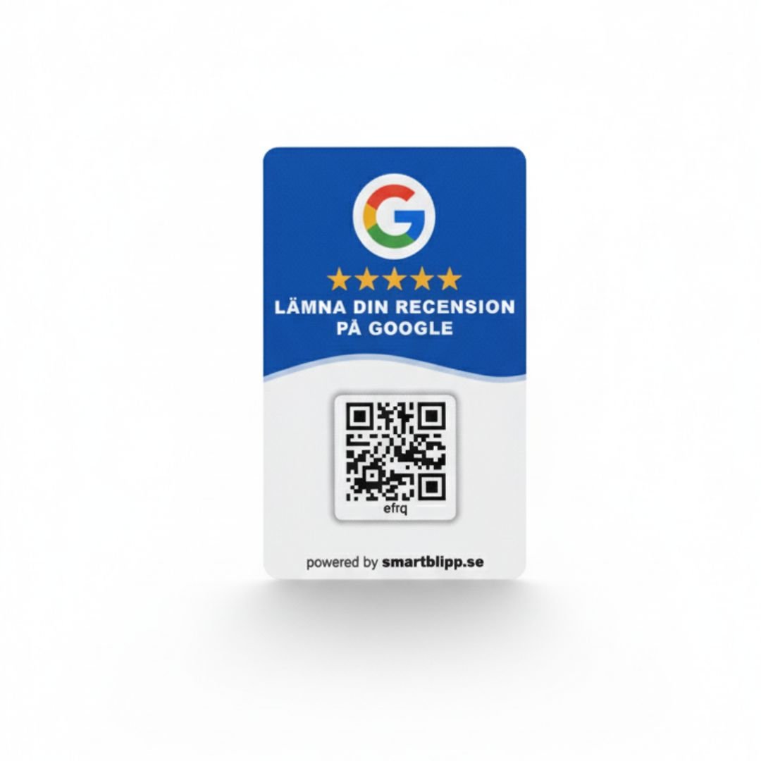 Google recensionskort 3 - pack – NFC & QR - kod - SmartBlipp