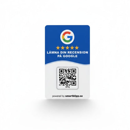 Google recensionskort 3 - pack – NFC & QR - kod - SmartBlipp