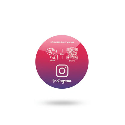 Instagram NFC-fönsterdekal