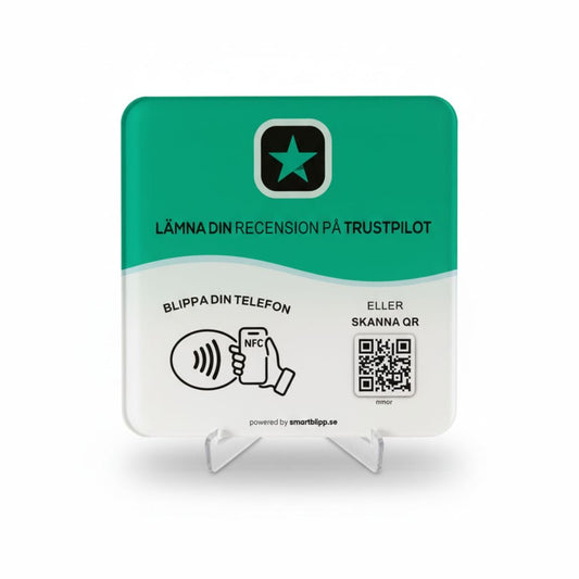 Trustpilot NFC skylt - SmartBlipp